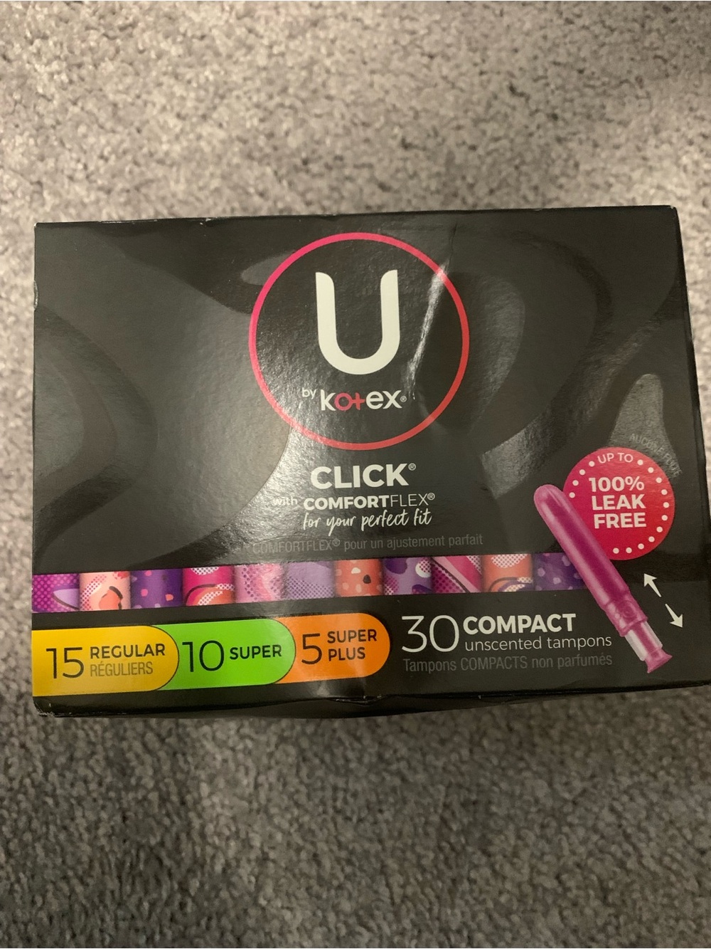Click Compact Unscented Tampons - Purple